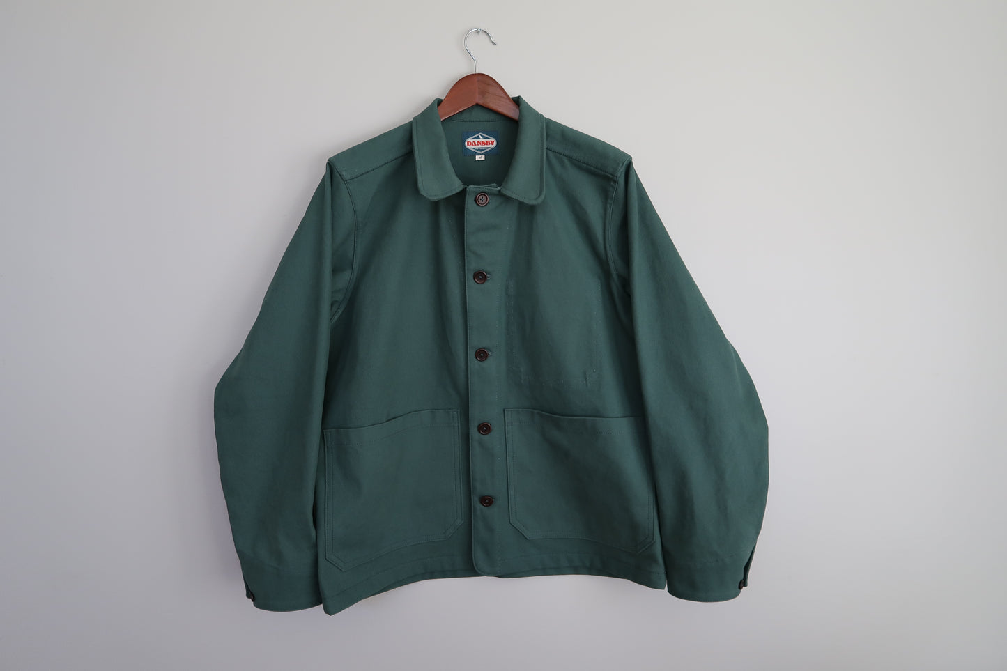 The Cashier Coat - Dusty Emerald (12oz 100% Cotton Canvas)