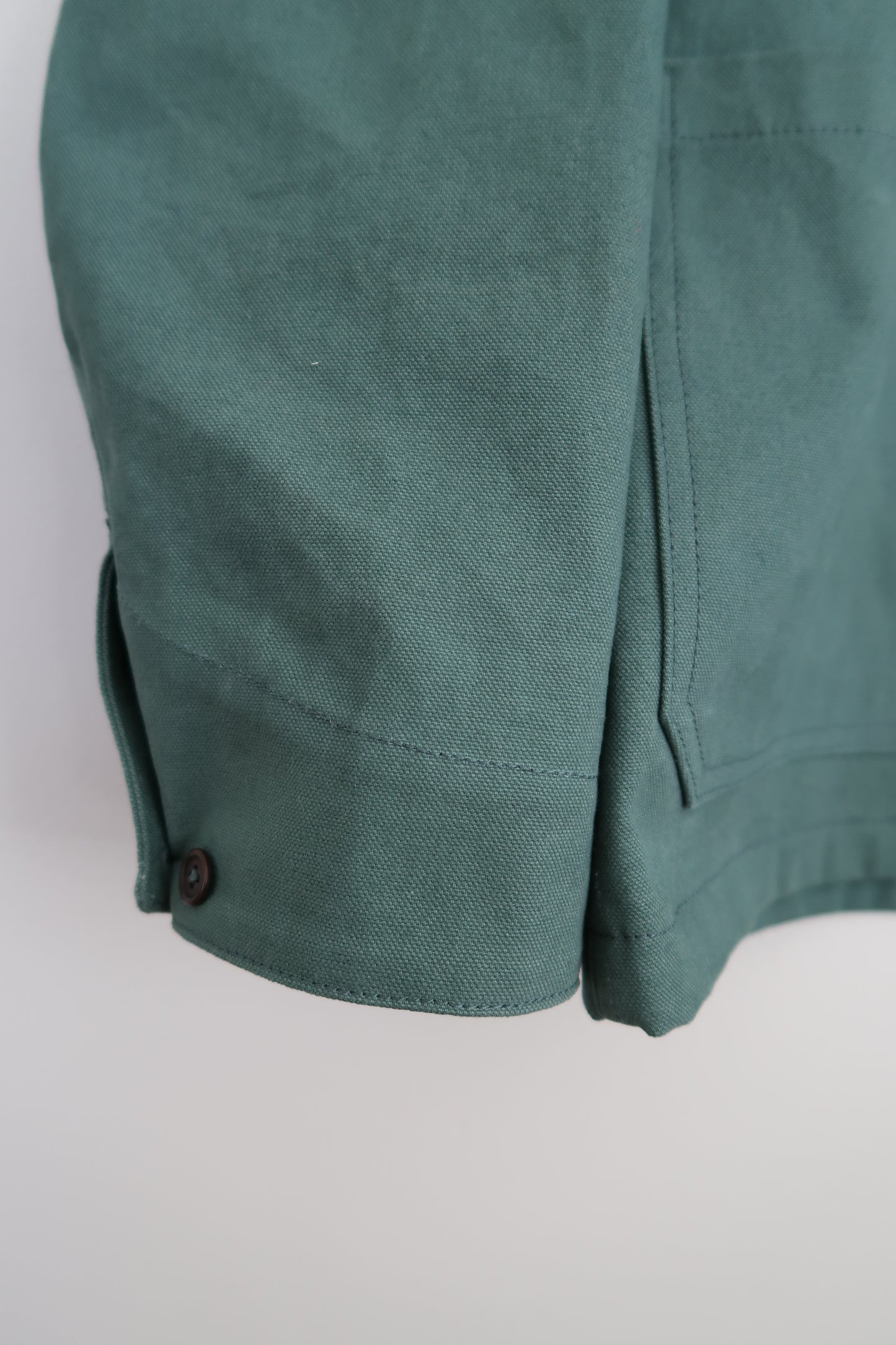 The Cashier Coat - Dusty Emerald (12oz 100% Cotton Canvas)