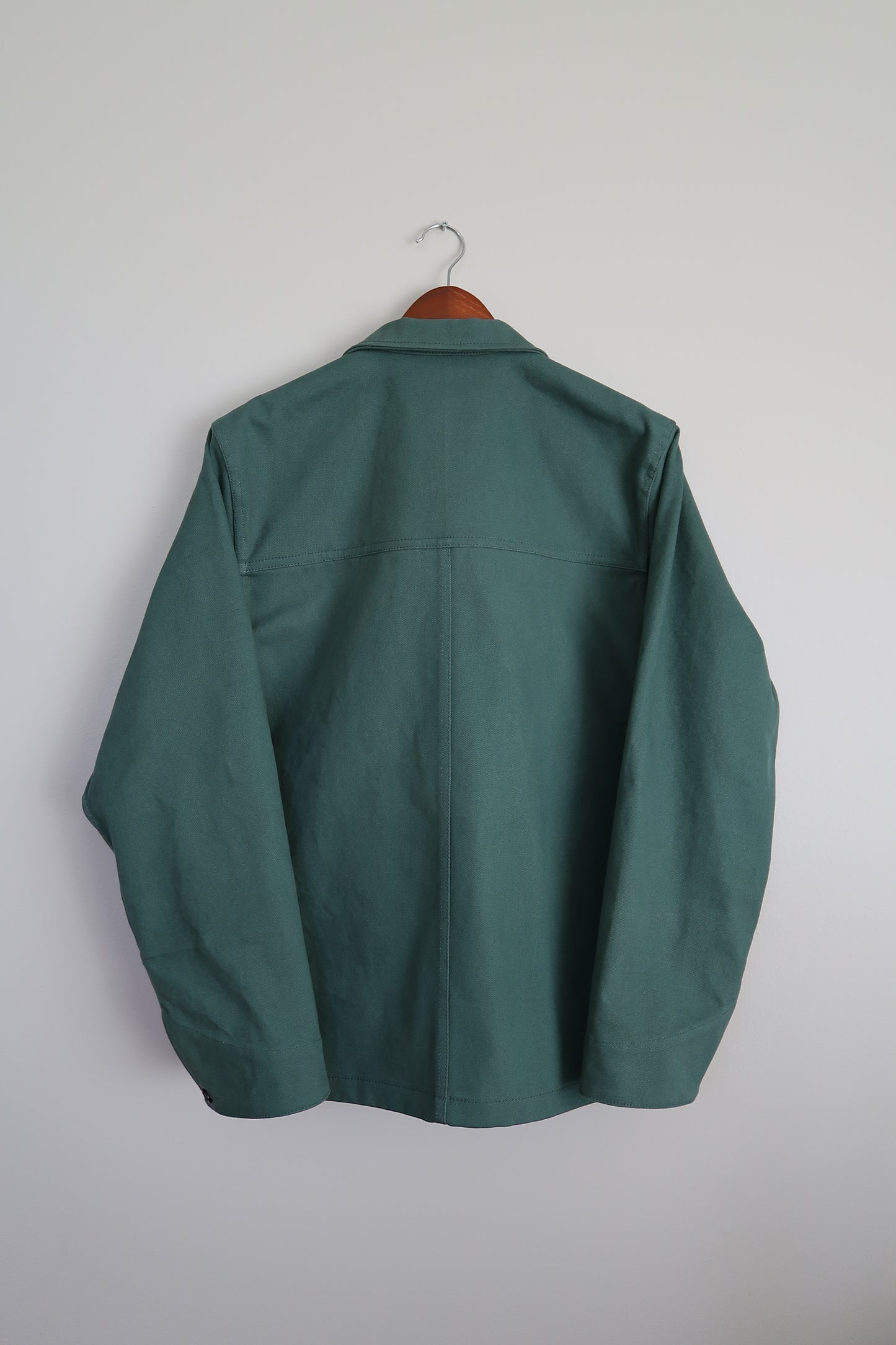 The Cashier Coat - Dusty Emerald (12oz 100% Cotton Canvas)