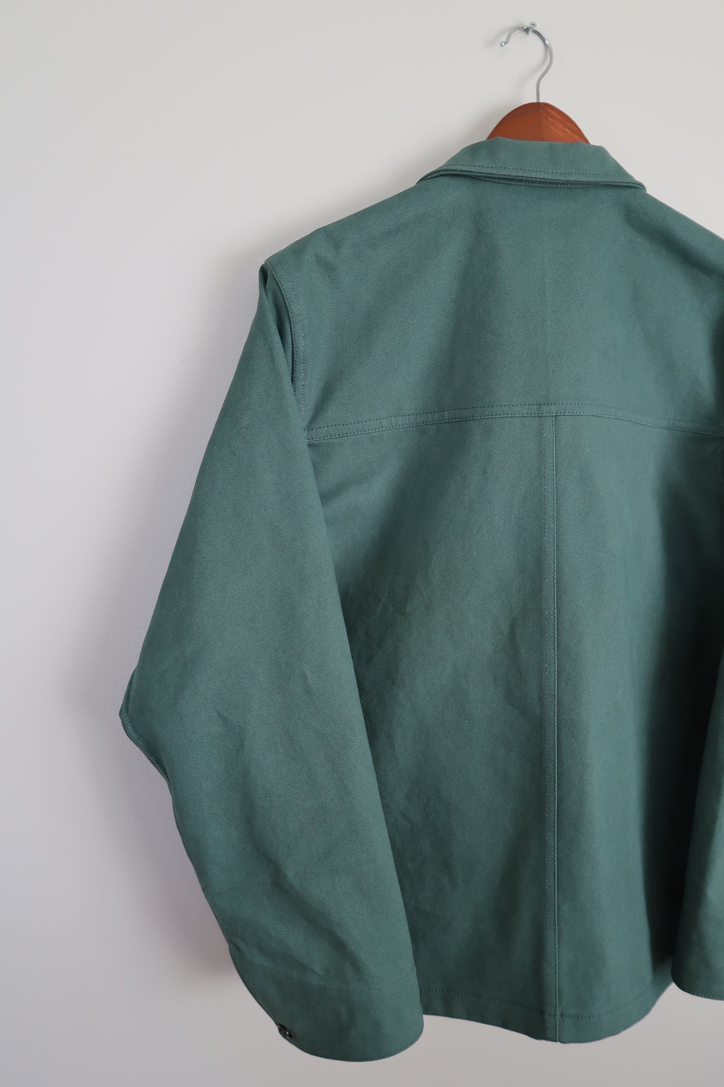The Cashier Coat - Dusty Emerald (12oz 100% Cotton Canvas)