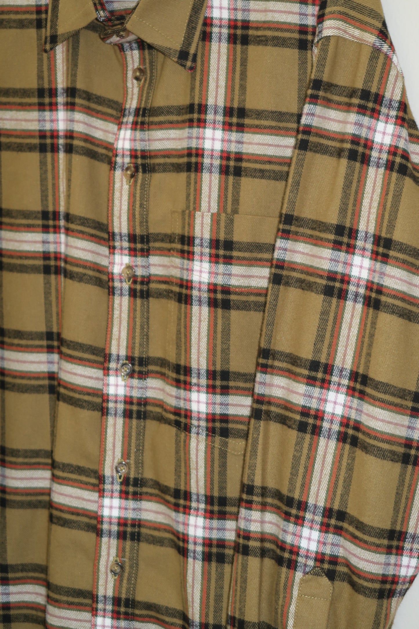 The Flannel in Olive Plaid | Size M