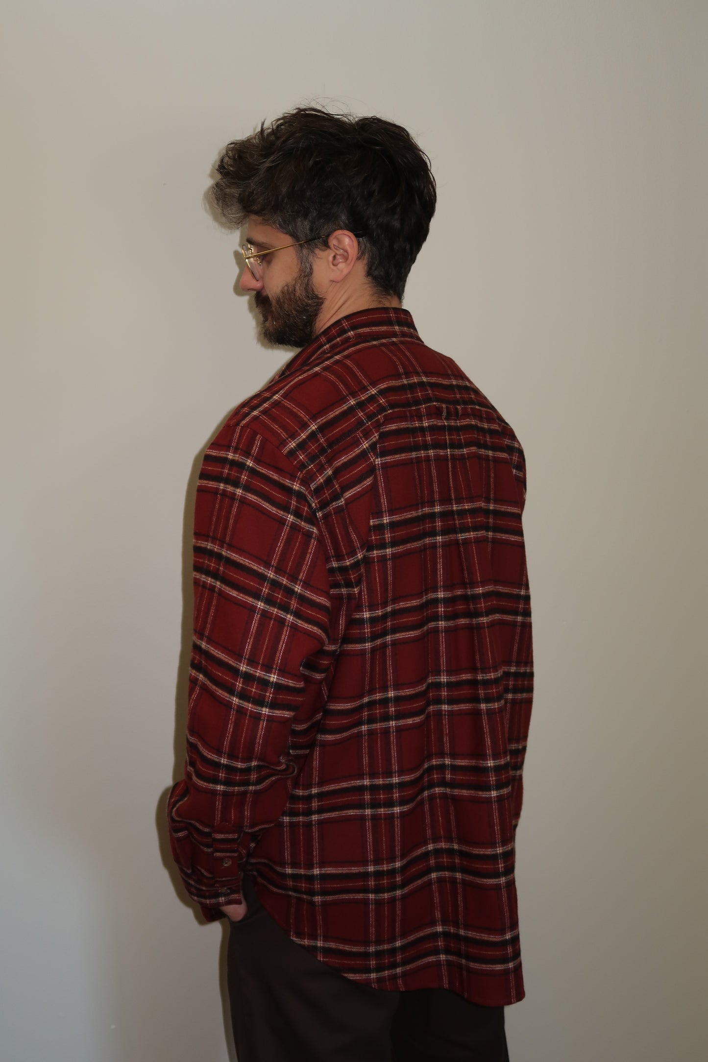 The Flannel in Maroon Plaid | Size L