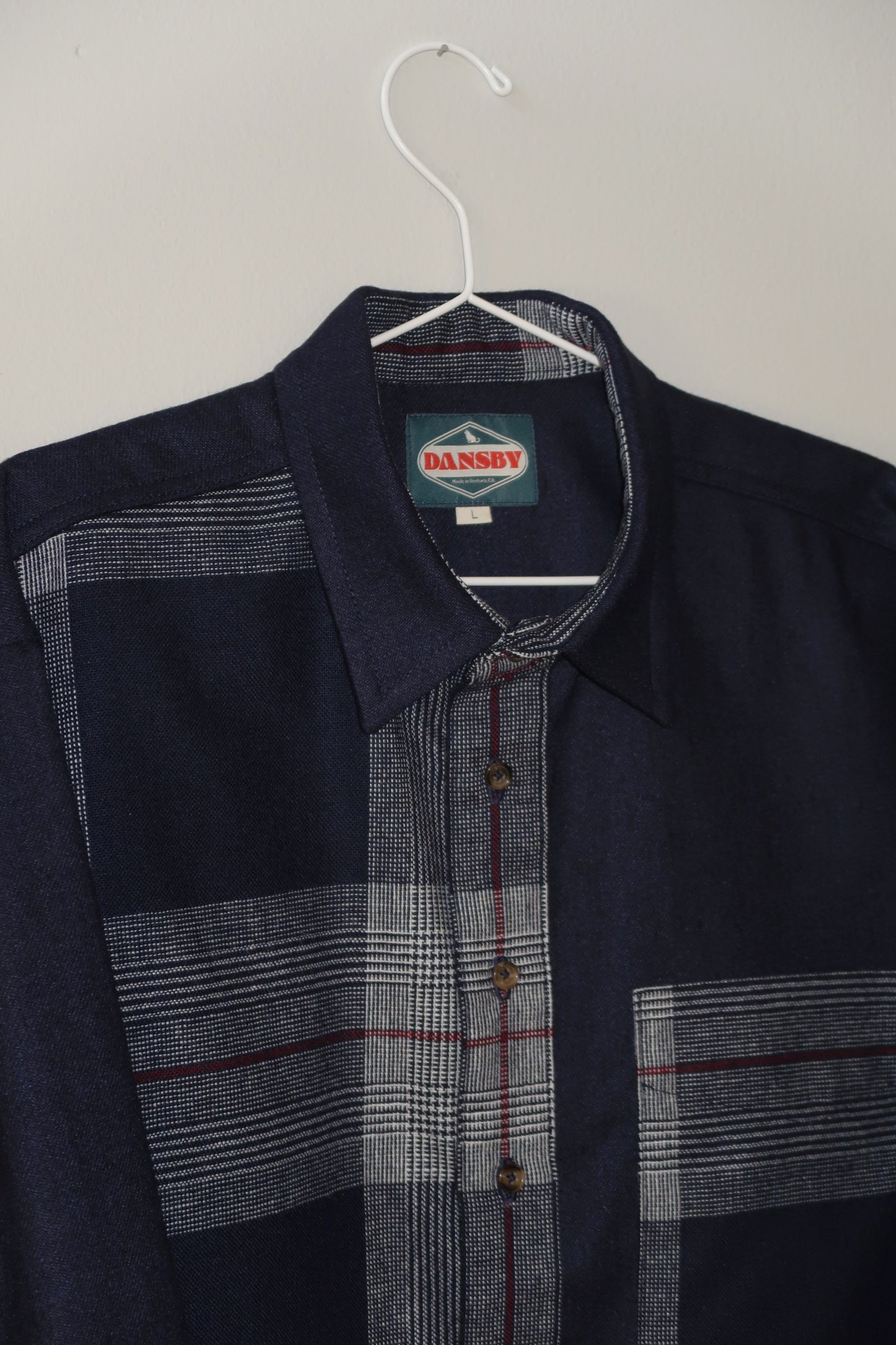 The Flannel in Navy Patchwork | Size L