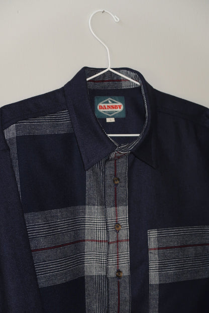 The Flannel in Navy Patchwork | Size L