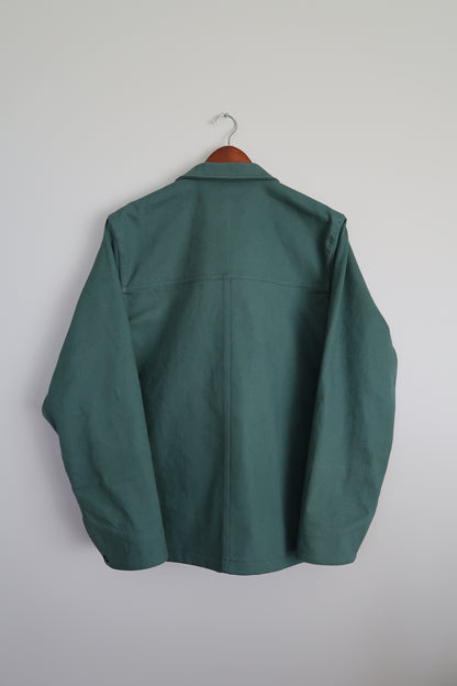 The Cashier Coat - Dusty Emerald (12oz 100% Cotton Canvas)