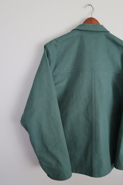 The Cashier Coat - Dusty Emerald (12oz 100% Cotton Canvas)