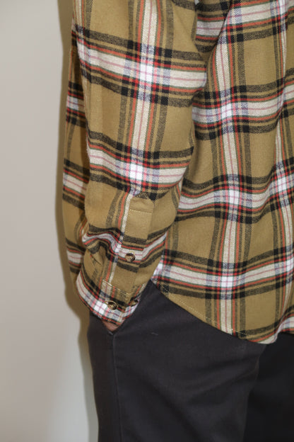 The Flannel in Olive Plaid | Size M