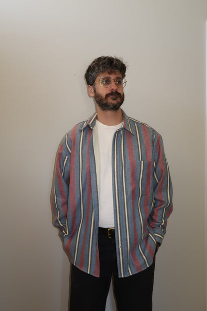 The Flannel in Multi Stripe | Size L