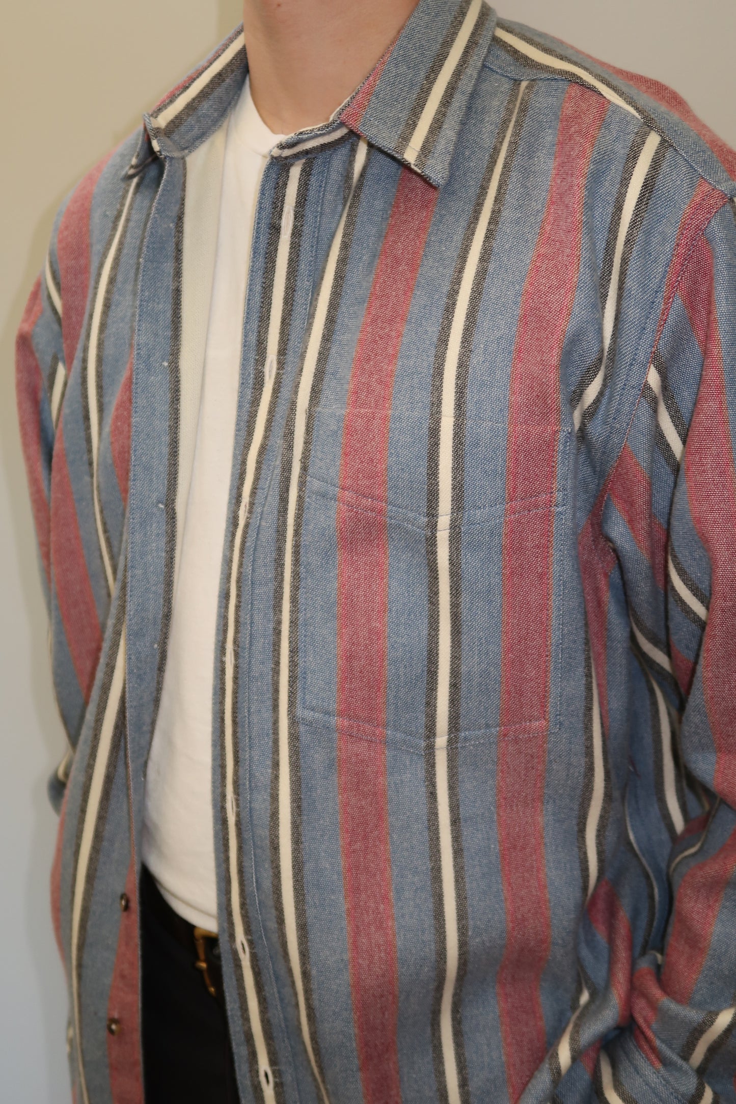 The Flannel in Multi Stripe | Size L