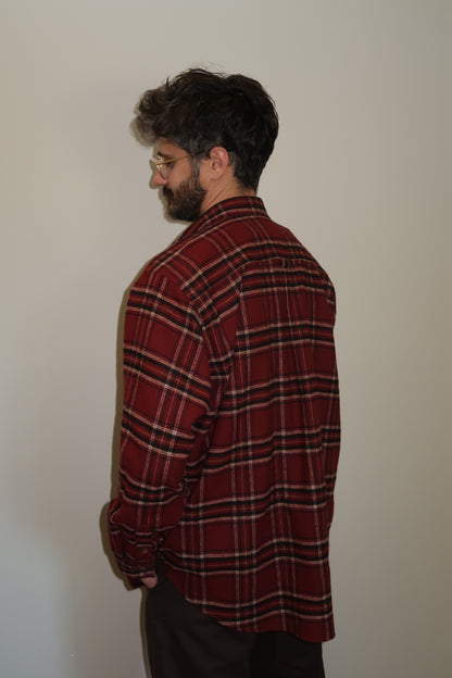The Flannel in Maroon Plaid | Size L