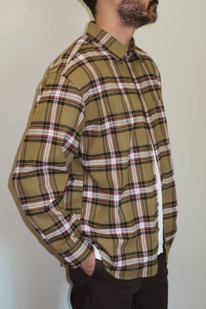 The Flannel in Olive Plaid | Size M