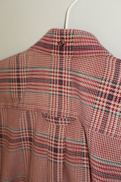 The Button Down in Red Multi Glen Plaid | Size M